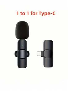 Professional Wireless Lavalier Microphone With USB-C Design, Suitable For Smartphones And Laptops, Perfect For Video Recording, Live Streaming, Interviews And Vlogging, 60mAh Rechargeable Battery - Multicolor - View 14