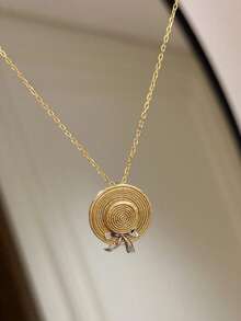 1 buc colier cu pandantiv 3D vintage luxos francez, design minimalist de nișă, colier choker delicat și versatil la modă, potrivit pentru femei de zi cu zi, festival, petrecere, cadou pentru prietenă, cea mai bună prietenă