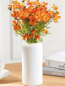 1 pièce Vase en plastique composite incassable, vase de table simple de 7,8 pouces de haut pour fleurs séchées, décoration de fleurs artificielles, décoration de maison, décoration de bureau, convient pour centres de table de mariage, décoration de pièce, vase à fleurs, vase en verre
