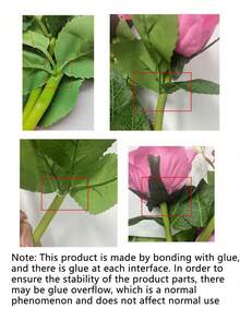 太阳能花园灯适用于户外庭院装饰，太阳能红玫瑰花灯 LED 防水灯适用于小路露台走道草坪，墓地装饰用于墓地照明圣诞装饰灯花园圣诞装饰 - 彩色 - 查看 10
