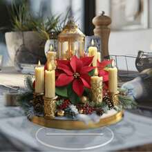 Elegant Acrylic Christmas Candle Holder - Suitable For Home, Office And Garden Decor, Multi-Functional Indoor/Outdoor Holiday Decoration, Ideal Gift For Friends
