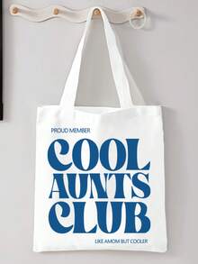 1 pieza Bolso de tote de club fresco, bolso de hombro multifuncional para viajes de gran capacidad unisex, diseño de moda con apertura amplia, bolso de almacenamiento esencial para ir y venir y viajar, adecuado para todas las estaciones