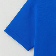 Unisex Basic T-Shirt 100% Cotton Fabric Streetwear Fashion Immediate Shipping - 寶藍色 - 查看 3