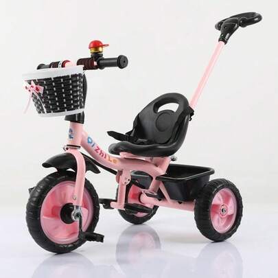 Triciclo Infantil Tipo Carreola Plegable Portátil 2 en 1,  Bicicleta de Equilibrio Reclinable con Pedales, Extraíble y de Fácil Montaje, Coche Deportivo de Equilibrio para Bebés y Niños 2-6 Años