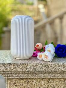 1 pièce Vase en plastique composite incassable, vase de table simple de 7,8 pouces de haut pour fleurs séchées, décoration de fleurs artificielles, décoration de maison, décoration de bureau, convient pour centres de table de mariage, décoration de pièce, vase à fleurs, vase en verre