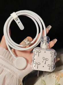 Apple Watch S9 Data Cable Protective Case, Suitable For Apple Watch Charger Protective Case S8 Winding Cable S7 Anti-Break 20W Bow Protective Case, Watch Charger Protective Case - Clear - View 6