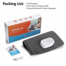 Hailicare Calf Massager 4-Mode 8-Level Airbag Circulation Massage Single/Double Leg Use 1800mAh Practical Gift For Relatives