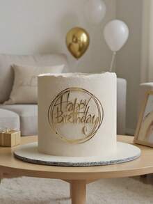 1pc/3pcs PMMA Cake Topper, Birthday Cake Decoration, Kitchen Baking Decoration Supplies, DIY Cake Decoration Supplies