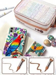 1 pieza Marcador de punta suave de acrílico líquido directo, 288 colores, lavable, para uso estudiantil, no transparente, alta cobertura, gran capacidad, bolsa de tela de alta gama, pincel para pintura infantil, bolígrafo acuarelable, regalo de cumpleaños y vuelta al colegio para niños y niñas - Marcador acrílico líquido recto - Ver 7