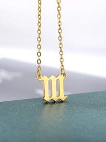 Colier din oțel inoxidabil 111 444 777 cu număr de înger pentru cupluri de femei, coliere anti-decolorare placate cu aur de 18k, bijuterii de aur pentru nunți, accesorii norocoase, cadouri