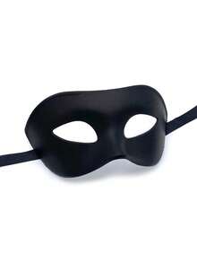 1pc Black Half Face Adult Thickened Eye Mask Suitable For Masquerade Party - Multicolor - View 6