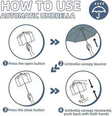 Umbrellas And Rain Hat Umbrellas - Black - View 5