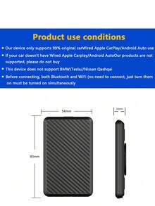 XUDA 2025 New Android /Wireless CarPlay/ Android Auto 3-In-1 Ai Box Quad-Core 2+16GB/4+32GB/4+64GB Storage Car Smart Box With Built-In Large Number Of APPs Stable Transmission Video Playback, Voice Control, GPS Navigation, Wireless And Wi-Fi Connection