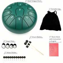 3.6 英寸 C 大调 6 音钢舌鼓，空灵疗愈鼓，打击乐器 - 生日礼物、复活节礼物、万圣节礼物、圣诞节礼物、完美礼物、赠品 - 彩色 - 查看 2