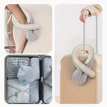 غطاء وسادة محمولة على شكل حرف U، وسادة سفر للرقبة والعمود الفقري، مناسبة للطائرة والقطار فائق السرعة والسيارة والدراجة، وقناع الرقبة