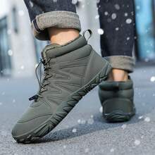 男士冬季保暖户外透气耐用沙漠雪地靴 - 軍綠色 - 查看 4