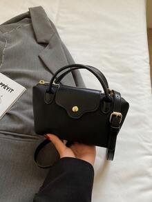 时尚小包，新款饺子包，休闲手提包，西式斜挎包 - 黑色 - 查看 3