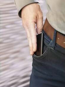 Carteira Masculina Porta-Cartões: Carcaça de Liga de Alumínio Pop-Up, Design Inteligente, Anti-Roubo RFID, Ultra-Fina e Simples, Bolso Frontal Comporta 5-6 Cartões, Design Slim Unissex para Negócios, Porta-Cartões de Crédito com Proteção RFID em Alumínio, Porta-Cartões Automático de Pop-Up (Prata), Bolsa para Cartões, Carteira Feminina, Porta-Cartões