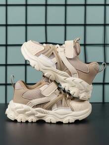 全新婴儿软底防滑时尚幼儿运动鞋 - 米色 - 查看 4