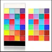 1pc 8/26/20/36 Colors Face Body Paint, Vibrant Pigments, Waterproof & Sweat-Resistant, Suitable For Christmas, Carnival, Halloween, World Cup Cheerleading Decoration