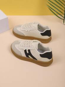 1 双儿童时尚休闲运动鞋，适合男孩和女孩，适合户外、派对、聚会、旅行、秋季 - 黑色 - 查看 6