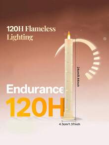 4Pcs/1PC Flameless Taper Candles, Battery Taper Candles Flickering Flame With Embedded Star String, Candle Sticks Battery Powered With Remote Control, Timer Function Ideal For Christmas - Ivory - View 12