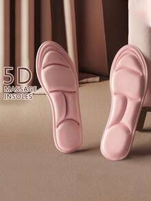 1 paire de semelles intérieures en mousse à mémoire de forme 5D - Respirantes, amortissantes, avec un soutien rembourré. Conception ergonomique pour la course, la marche et le port décontracté. Confort universel pour hommes et femmes, confort de marche, design de semelle intérieure élégant, matériau de semelle intérieure durable