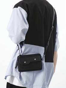 Męska torba na ramię ze skóry PU, swobodna torba crossbody do podróży, do codziennych dojazdów, prosta, stylowa, sportowa, retro, biznesowa, unisex, fajna, na studia, punkowa, wodoodporna, odporna na zarysowania, odporna na starzenie, wielofunkcyjna, z wieloma przegródkami, do przechowywania drobnych przedmiotów, wielowarstwowa torba kurierska, męska, studencka, na Boże Narodzenie, Halloween, walentynki, dzień ojca, prezent dla chłopaka, przyjaciela, ojca