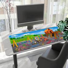 1pc  Cartoon Characters Large Mouse Pad - Anti- Rubber Desk Mat With Vibrant Printed Surface, Perfect For Gaming & Office Use, Ideal Gift For  Fans, Kids & Family, Office & Gaming Desk Mat | Playful Cartoon Design | Durable Desk Mat, Mouse Pads For Desk,  Mouse Pad, Large Desk Mat