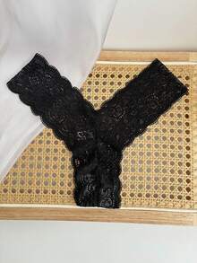 1件定制水晶字母装饰蕾丝丁字裤，性感比基尼内裤，个性化G字裤，情人节、圣诞节、万圣节、感恩节、生日、周年纪念日送给朋友、爱人、女友的理想礼物