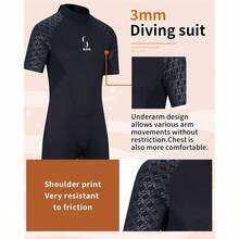 Mens 3mm Shorty Wetsuit Womens Full Body Diving Suit Back Zip Dive Skin For Diving Canoe Spearfishing Surfing Snorkeling Swimming Suits