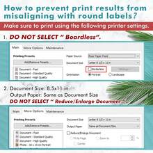 Etiquetas redondas impermeables, blancas mate, 2 pulgadas, 240 etiquetas adhesivas redondas por hoja, 240 etiquetas para etiquetas de botellas y tarros - 1 - Ver 3