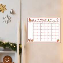 1 pieza Calendario magnético para refrigerador, Plan semanal, Hoja de registro del plan mensual, Succión magnética en el refrigerador, Conveniente para mensajes diarios, Se puede usar como memo diario