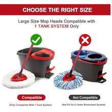 [3 Pack]Spin Mop Replace Head, EasyWrin Spin Mop Head Refill, Universal Microfiber Replacement Mop Heads, Machine Washable, Deep Cleaning And Easy-To-Replace(White)