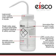 Paquete de 2 botellas de lavado qumico, etiquetas en blanco, 500 ml, boca ancha, autoventilacin, polietileno de baja densidad - Performance Plastics Labs - inicial - Ver 5