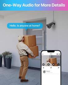 ZOSI 4 Pack 1080p Wired Home Security Cameras With Audio Recording, Built-In Microphone, 2MP 1920TVL HD-TVI Outdoor Indoor CCTV Cameras With 120ft IR Night Vision IP66 Weatherproof - 查看 3