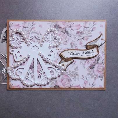 Moule de découpe pour scrapbooking, 1 pièce de moule de découpe en métal gris Hallelujah Angel, convient pour la décoration de scrapbooking, l'artisanat de papier DIY, le gaufrage, l'artisanat, la fabrication de cartes et de cartes de vœux. Moules de découpe en métal.