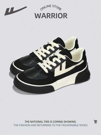 WARRIOR 1 par de zapatillas casuales con cordones y bloques de color para mujer, diseño de moda y versátil