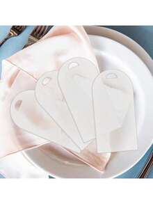 1/6/12/20pcs Blank Acrylic Name Tags For Wedding Place Cards, DIY Hanging Place Cards, Wedding Decorations