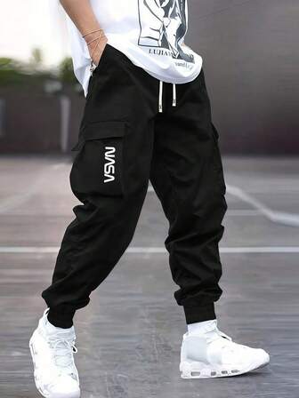 Men's Lightweight Casual Cargo Pants, Thin Outdoor Trousers With Multiple Pockets, Elastic Waist And Drawstring, Suitable For Spring/Autumn, Outdoor Activities Like Running, Fishing, Basketball, Camping, Gym, Great Gift For Husband Or Boyfriend