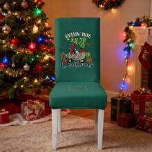 1/4/6pcs 160gsm Printed Christmas Dining Chair Covers, Stretch Removable Washable Spandex Kitchen Chair Seat Protectors, Suitable For Home Or Party Home Decor Christmas Decorations Room Decor Christmas Decorations Home - Multicolor - View 9
