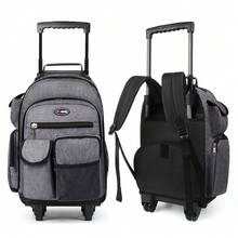 NEW YORK XPRESS 2 In 1 Carry On Travel Backpack 20" Rolling Backpack For Women Men With Wheels & Telescopic Handle For Work Weekend School & Short Trips - 灰色 - 查看 1