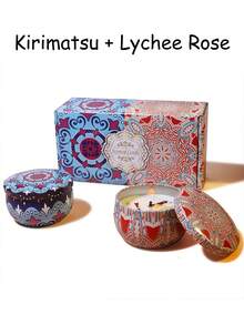 Zestaw świec zapachowych 1/4/8/12 szt., zestaw świec aromaterapeutycznych w kolorowym pudełku, wosk sojowy, wiele kombinacji zapachowych, przyjemny i intensywny zapach, bezdymny, 120 godzin palenia, na ślub, urodziny, festiwale, pamiątki ślubne, świece aromaterapeutyczne do domu, prezent świąteczny, prezent walentynkowy, dekoracja hotelu, wzór retro.