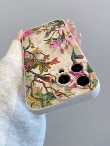 1 件时尚创意花卉玫瑰彩绘图案保护手机壳适用于 Apple XS/XS Max/XR/11/12/13/14/14 Plus/15/15 Plus/16/16 Plus/7/8 Plus 等型号 - 彩色 - 查看 4