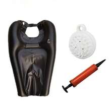 充气洗头盆，1 件，便携式洗头托盘，适用于床边和床上，适用于老年人、残疾人、孕妇、受伤者、卧床者，轻便的残疾人洗头盆，轻便的洗头水槽，可折叠平躺设计，无需弯腰即可洗头