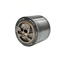 1pc Diamond Inlaid Skull Shaped Colorful Zinc Alloy Grinder, 50mm 4 Layers, Multi-Function Herb Grinder, Smoking Accessory, Decorative Item - Multicolor - View 15