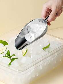 1 件不锈钢冰铲、面粉铲、咖啡铲、可重复使用冰勺、冰勺、大豆铲、冰糖铲、食物铲、米铲、原料铲、餐厅铲、面粉铲、猫粮铲、狗粮铲、节日派对工具、用于酒吧用品、厨房小工具也可以舀糖 - 銀色 - 查看 4