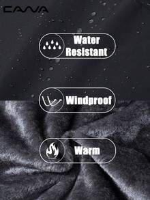 Cavva Men's Water Resistent Skiing Jacket Winter Windproof Warm Detachable Hood Multi-Pockets Hiking Coat Camping Skiing Climbing Windbreak,Skiing - Black - View 5