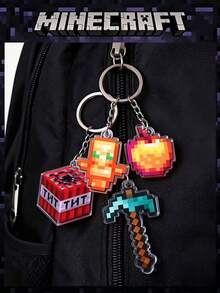 Minecraft Minecraft 12 buc Minecraft licențiat oficial My World Items Breloc acrilic Totem cu stras nemuritor Târnăcop și cristal de capăt și alte brelocuri Chei Rucsac Decorațiuni Cele mai bune cadouri Accesorii auto Talisman geantă Rucsac pentru școală Drăguț Goth Y2K