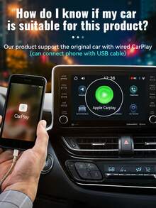 XUDA 2025 New Android /Wireless CarPlay/ Android Auto 3-In-1 Ai Box Quad-Core 2+16GB/4+32GB/4+64GB Storage Car Smart Box With Built-In Large Number Of APPs Stable Transmission Video Playback, Voice Control, GPS Navigation, Wireless And Wi-Fi Connection